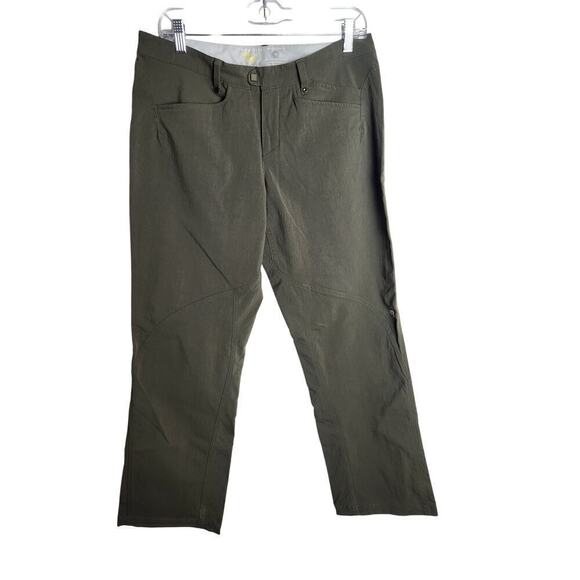 Mountain Hardwear Pants - Mountain Hardwear womens hiking trail pants sz 10 Olive green pockets granola